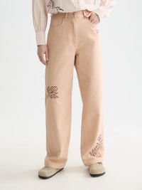 Scotch & Soda - The Ripple High Rise Straight Jeans in Rose Dust