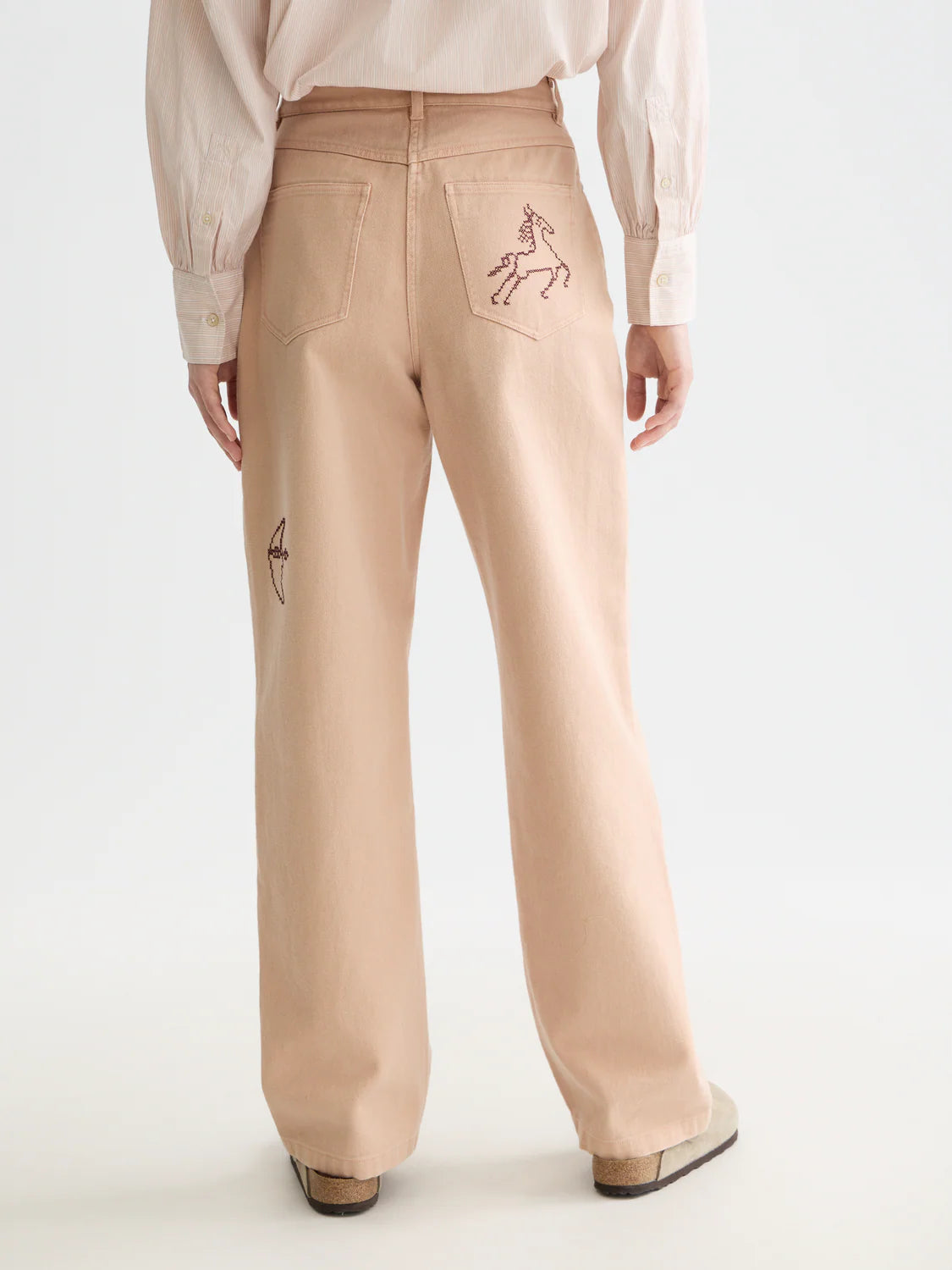 Scotch & Soda - The Ripple High Rise Straight Jeans in Rose Dust