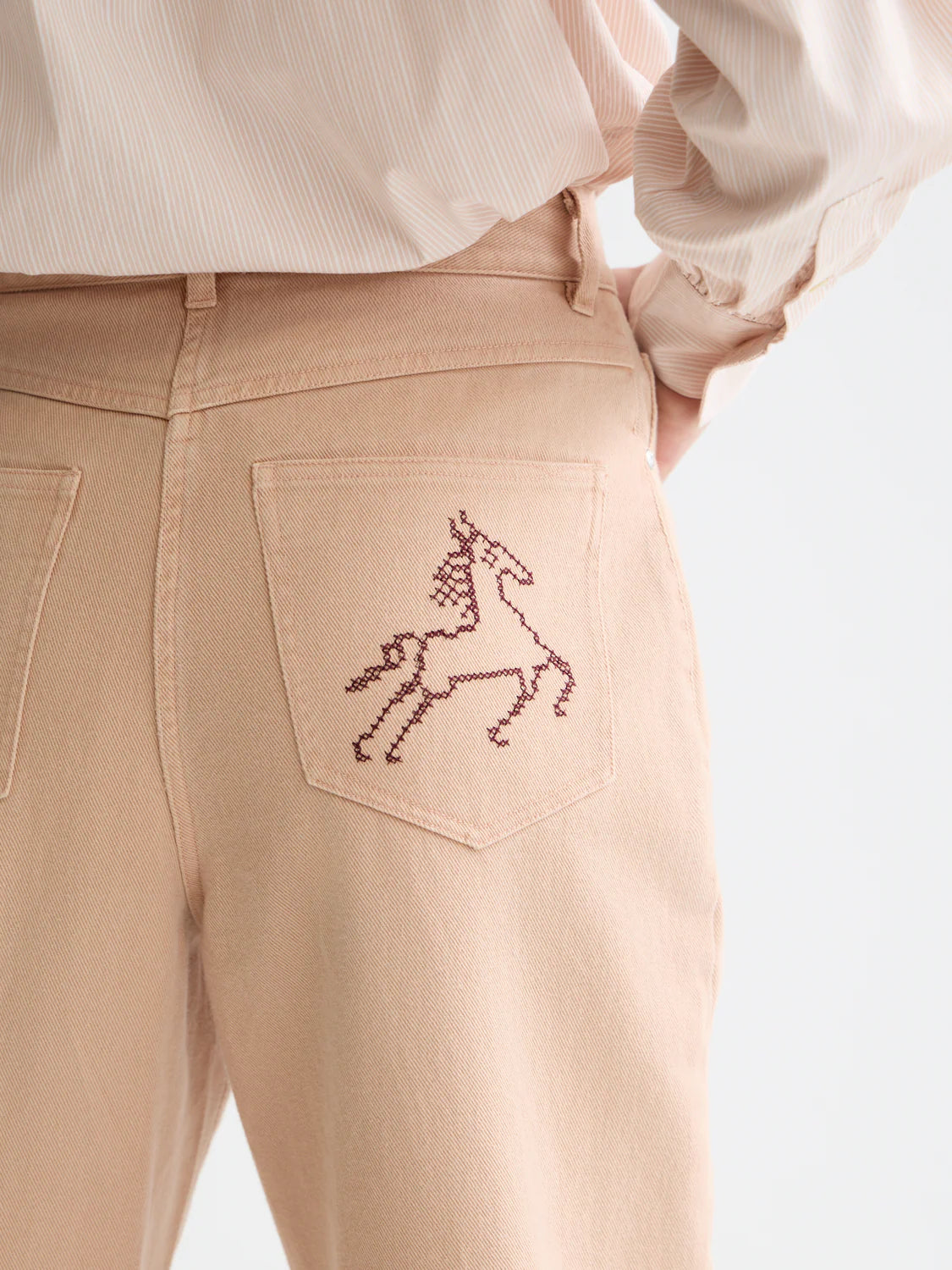 Scotch & Soda - The Ripple High Rise Straight Jeans in Rose Dust