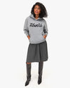 Clare V. - Hoodie in Grey Melange Embroidered Liberté