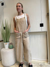 Velvet - Isabel - Woven Linen Patch Pocket Jumpsuit