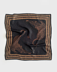 lescarf - Zodiac Gemini Scarf in Black & Mocha Mousse