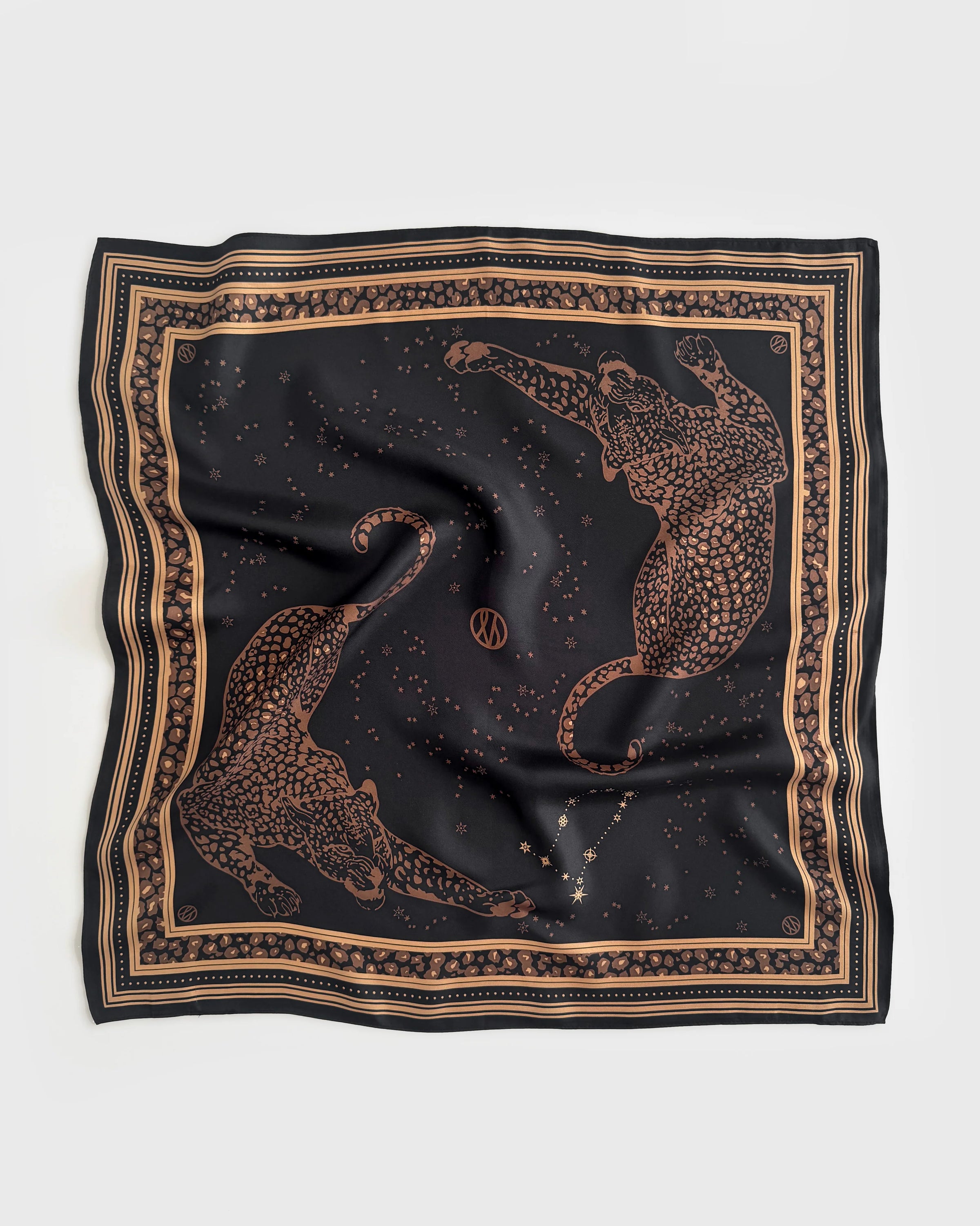 lescarf - Zodiac Gemini Scarf in Black & Mocha Mousse