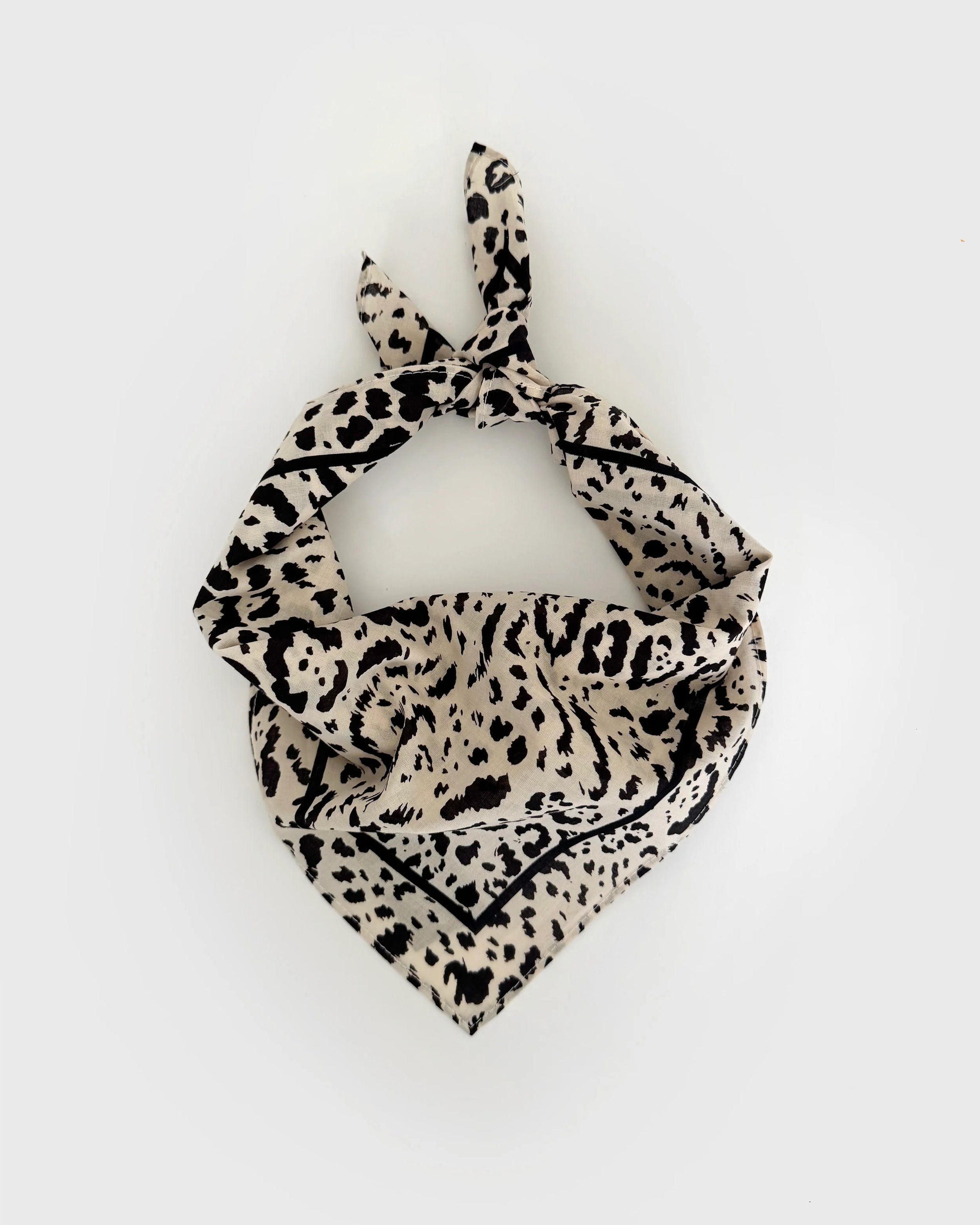 lescarf - Cotton Leo Scarf in Sand & Black
