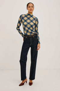 Rails - Joelle Top - Navy Sage Plaid