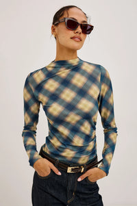 Rails - Joelle Top - Navy Sage Plaid
