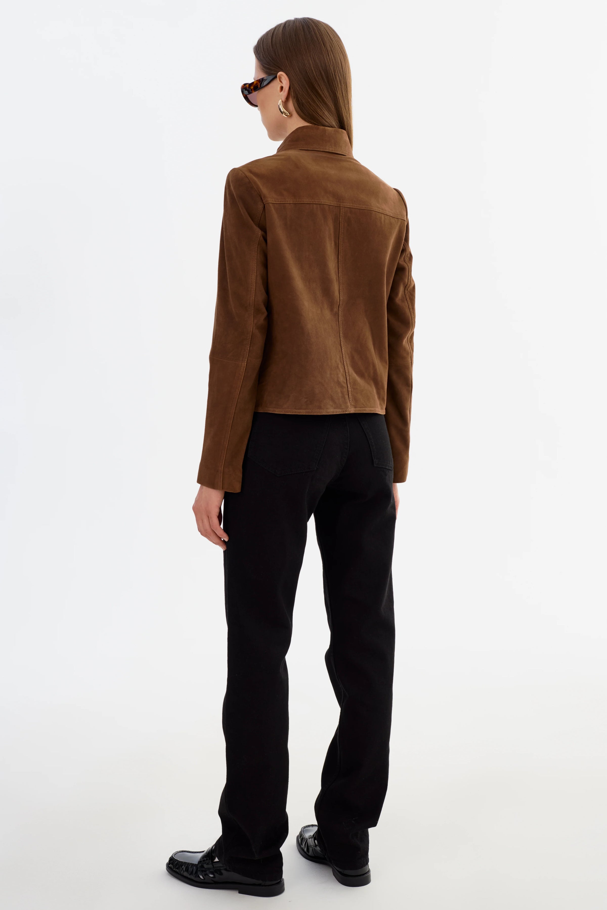 LAMARQUE - Jolene - Suede Jacket in Brown