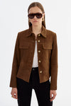 LAMARQUE - Jolene - Suede Jacket in Brown