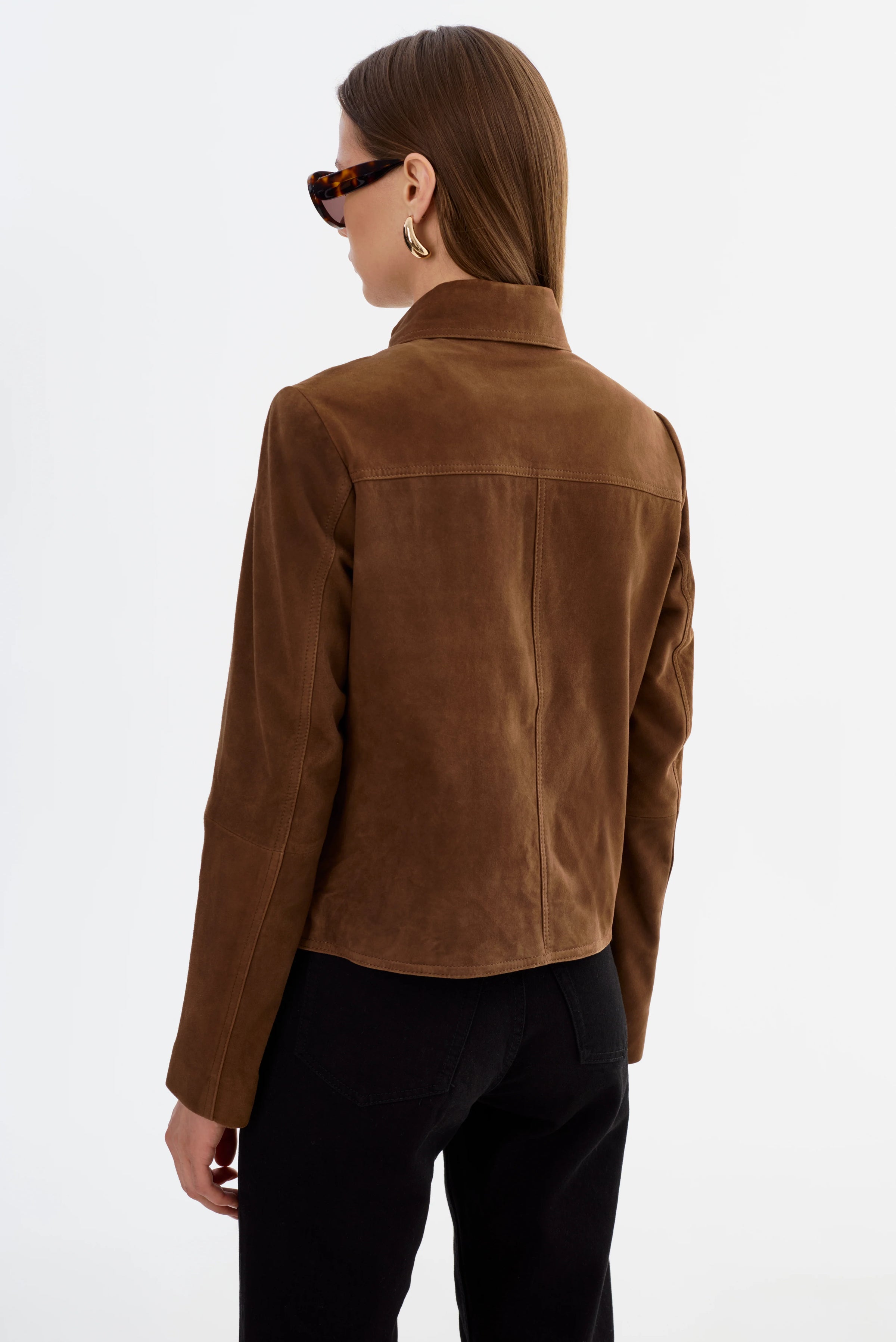 LAMARQUE - Jolene - Suede Jacket in Brown