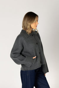 Lyla & Luxe - Jonah - Luxe Short Collar Coat in Castlerock