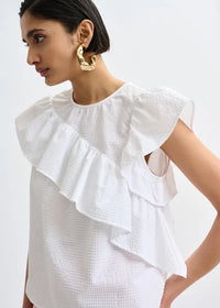 Essentiel Antwerp - JooJoo Asymmetrical Top in White