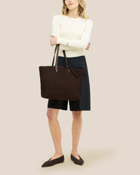 NAGHEDI - Jetsetter Small Tote in Chocolate