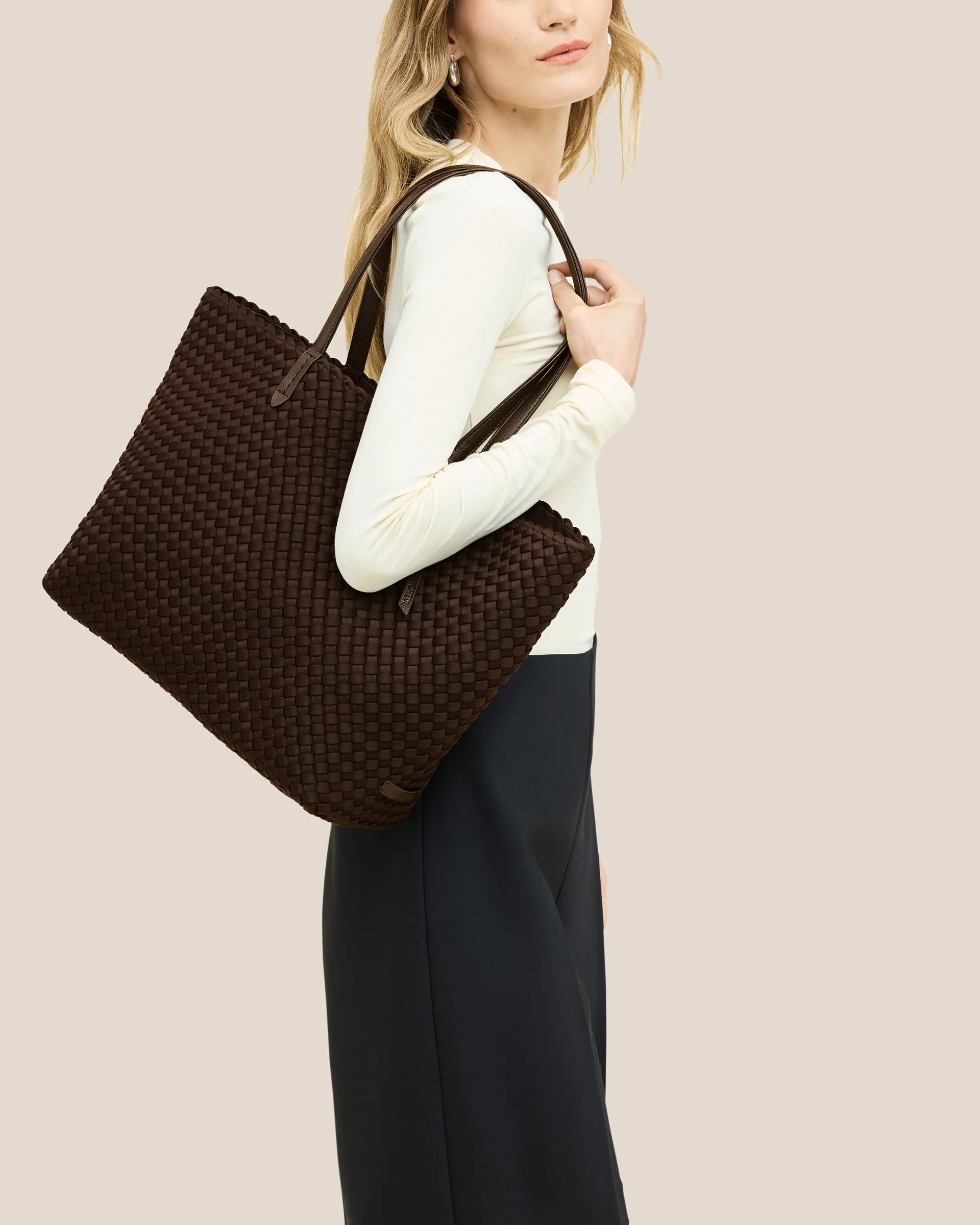 NAGHEDI - Jetsetter Small Tote in Chocolate