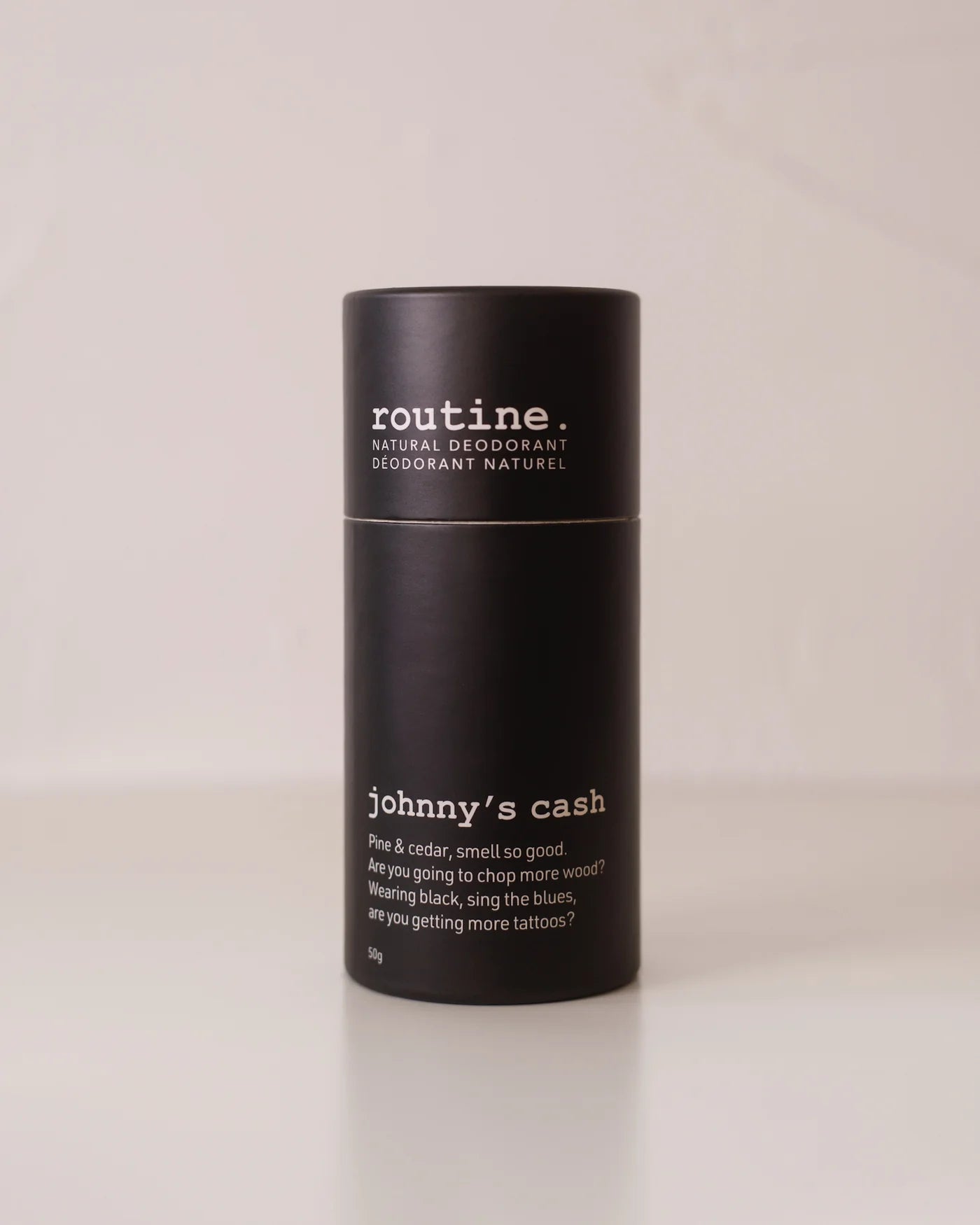 Routine. - Johnny's Cash Deodorant Stick