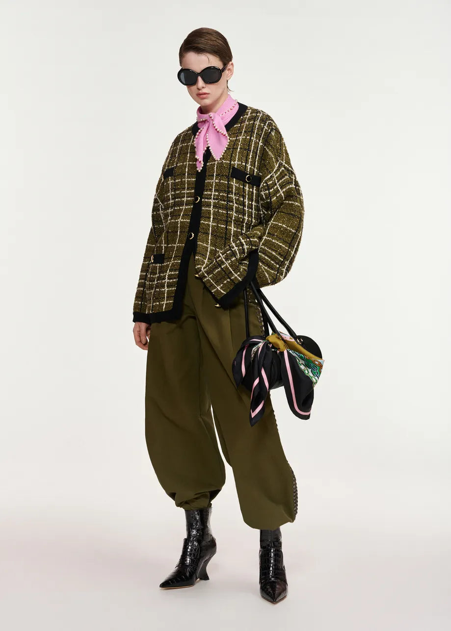 Essentiel Antwerp - Kannel Pocket Knit Jacket in Dusty Green