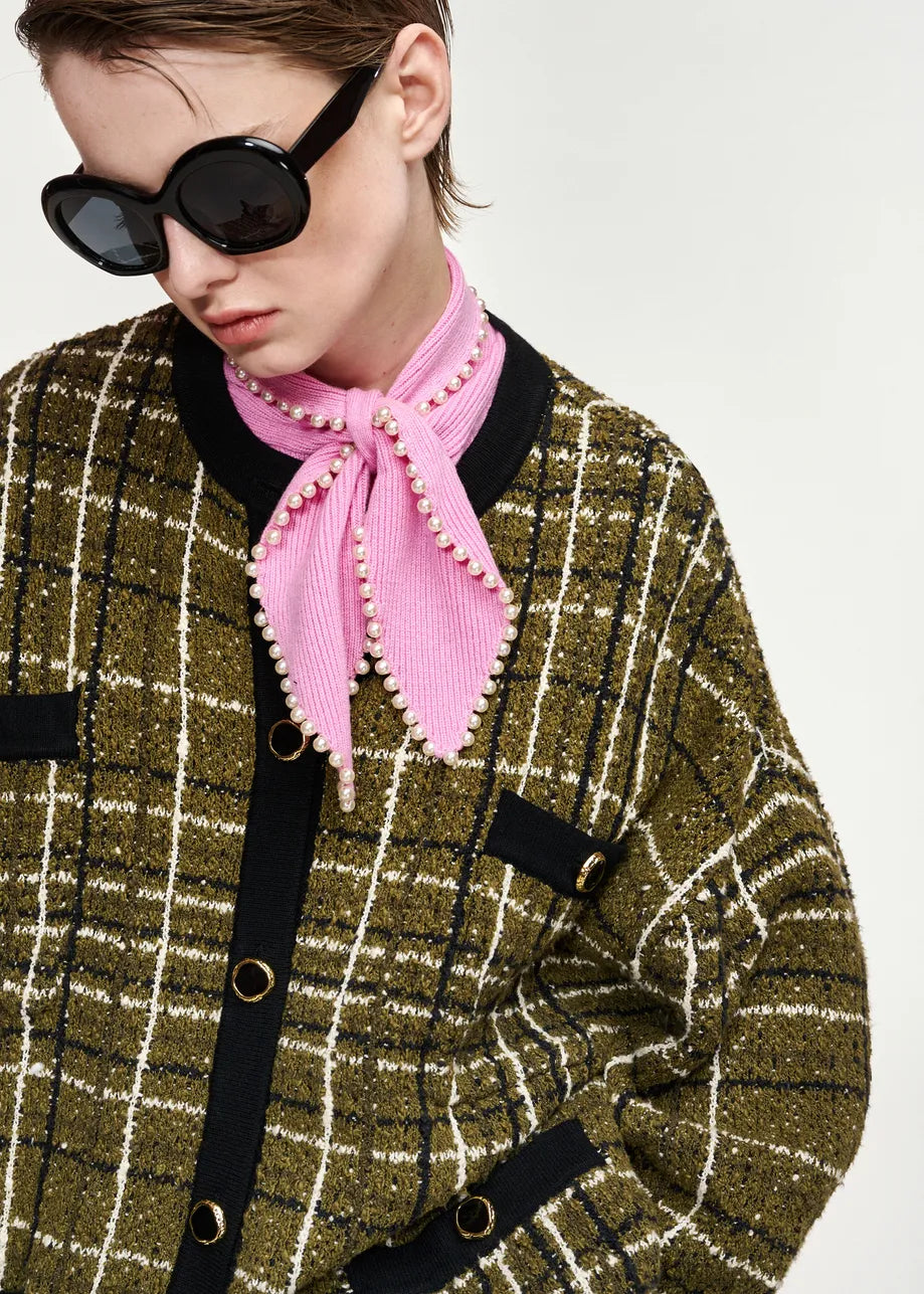 Essentiel Antwerp - Kannel Pocket Knit Jacket in Dusty Green