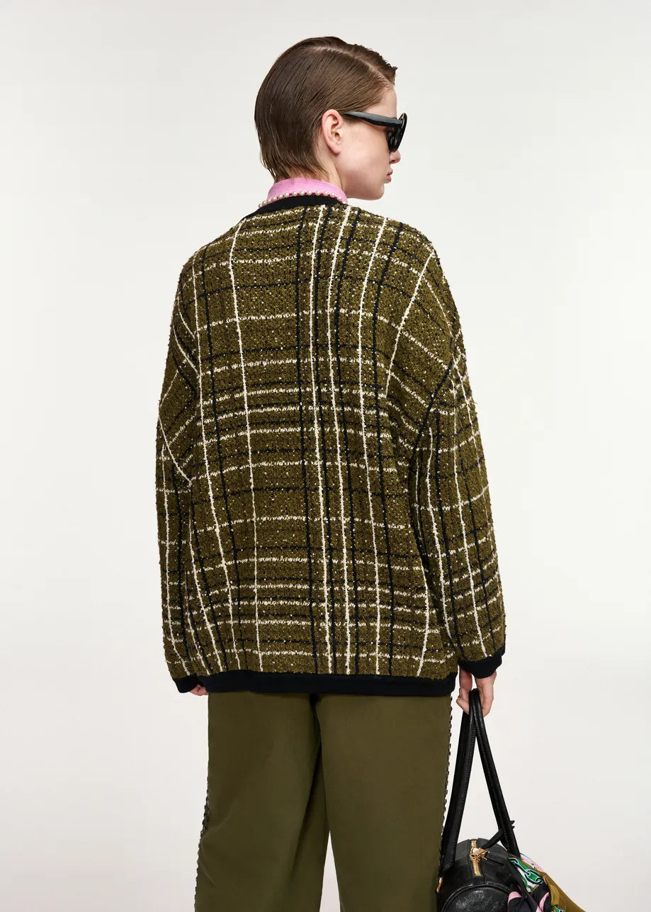 Essentiel Antwerp - Kannel Pocket Knit Jacket in Dusty Green