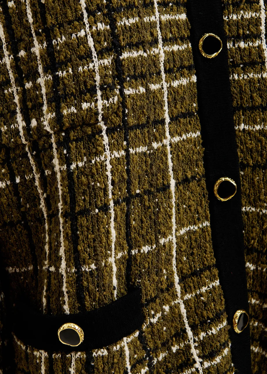 Essentiel Antwerp - Kannel Pocket Knit Jacket in Dusty Green