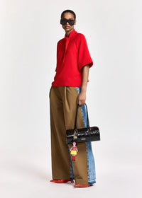 Essentiel Antwerp - Kassie Scarf-like Collar Top in Firestarter
