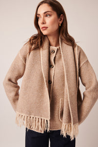 LINE Knitwear - Kingsley - Cardigan Jacket with Scarf