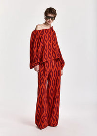 Essentiel Antwerp - Kolorful Oversized Top in Firestarter