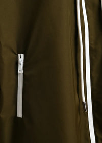 Essentiel Antwerp - Krimson Oversized Hooded Rain Coat in Dusty Green