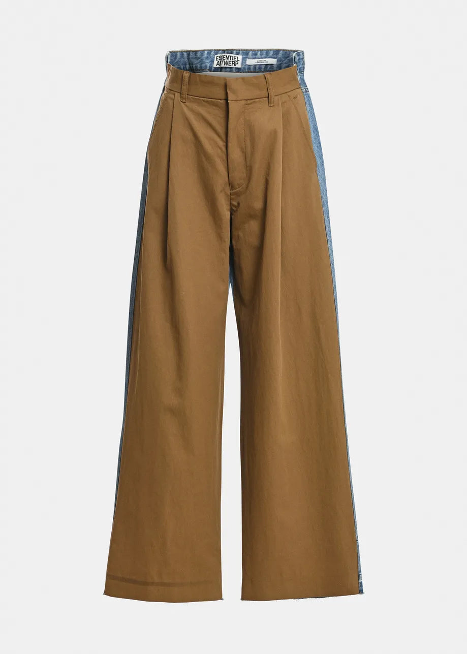 Essentiel Antwerp - Krisp Fabric Mix Jeans in Camel Club
