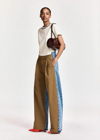 Essentiel Antwerp - Krisp Fabric Mix Jeans in Camel Club
