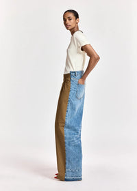 Essentiel Antwerp - Krisp Fabric Mix Jeans in Camel Club