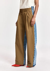 Essentiel Antwerp - Krisp Fabric Mix Jeans in Camel Club