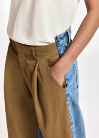 Essentiel Antwerp - Krisp Fabric Mix Jeans in Camel Club