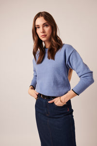 LINE Knitwear - Leia Sweater - Neptune Camel