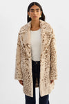 LAMARQUE - Linnea Leo Far Fur Coat in Beige Leopard