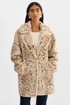 LAMARQUE - Linnea Leo Far Fur Coat in Beige Leopard