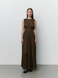 Sofie Schnoor - LINSW Maxi Dress in Intense Brown