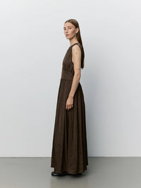 Sofie Schnoor - LINSW Maxi Dress in Intense Brown