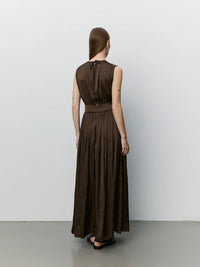Sofie Schnoor - LINSW Maxi Dress in Intense Brown