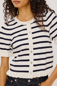 Rails - Lora Top in Ivory Navy Stripe