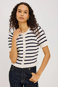 Rails - Lora Top in Ivory Navy Stripe