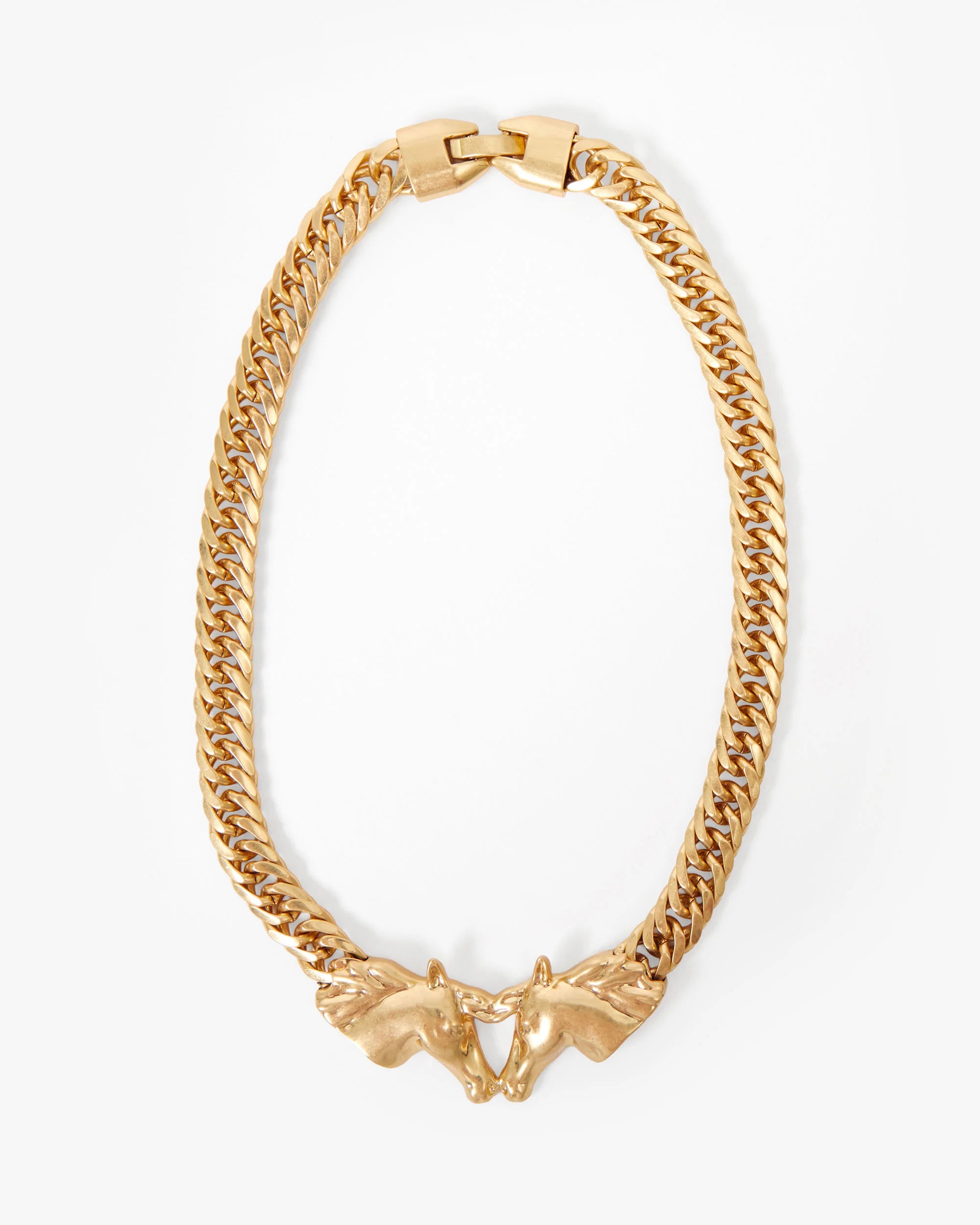 Clare V. - Le Cheval Necklace in Vintage Gold