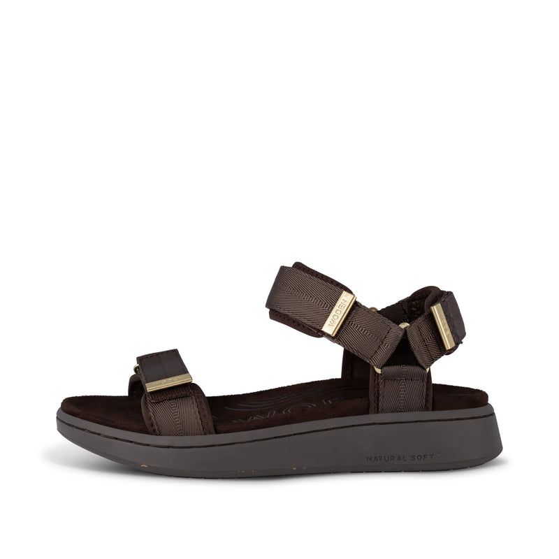 Woden - Line Sandal in Chocolate