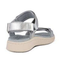 Woden - Line Metallic Sandal in SIlver