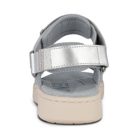 Woden - Line Metallic Sandal in SIlver