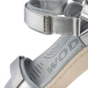 Woden - Line Metallic Sandal in SIlver