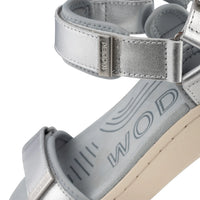 Woden - Line Metallic Sandal in SIlver