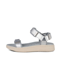 Woden - Line Metallic Sandal in SIlver