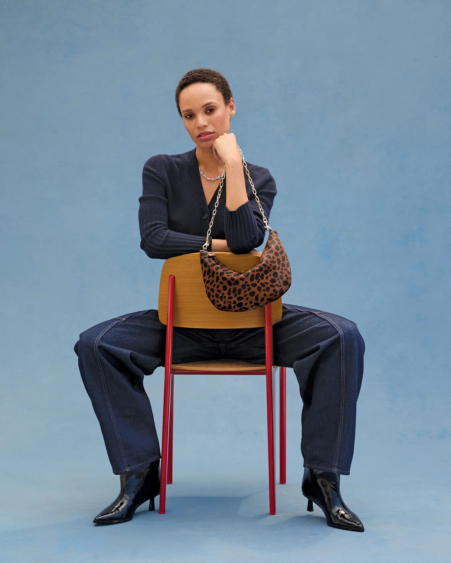 Clare V. - Lune in Leopard Tan Hair On