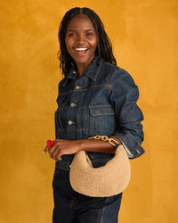 Clare V. - Lune Shearling in Café Au Lait