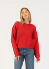 Lyla & luxe - Avery Crewneck Pullover in Red