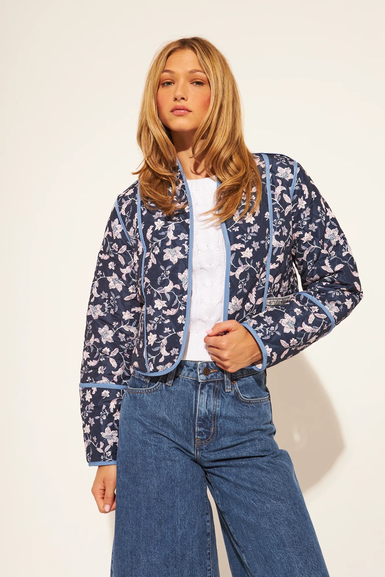 John + Jenn - Marion Jacket in Iris Vines